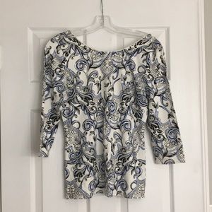 WHBM three quarter sleeve shirt
